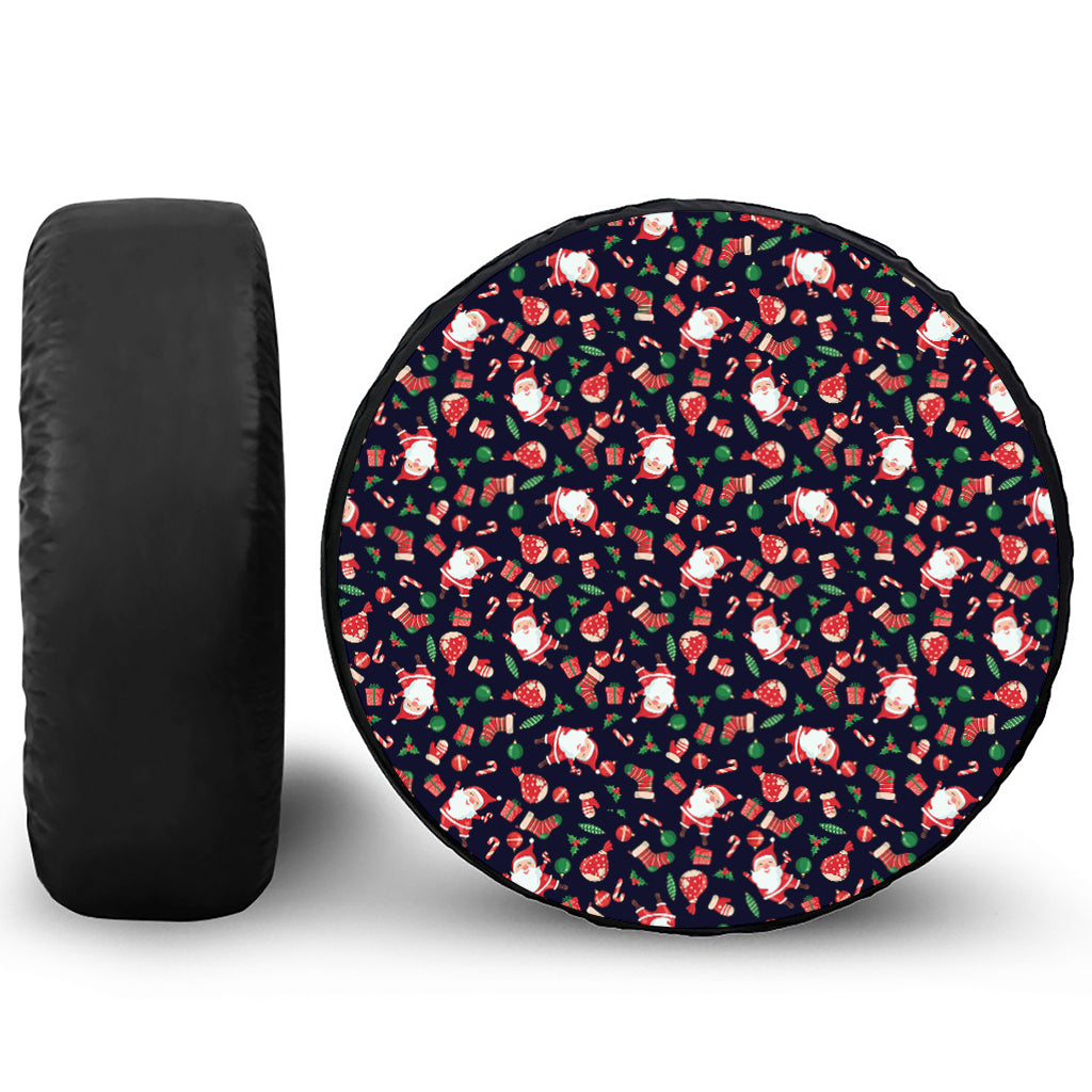 Cute Merry Christmas Pattern Print Leather Spare Tire Cover