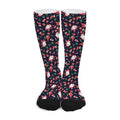 Cute Merry Christmas Pattern Print Long Socks
