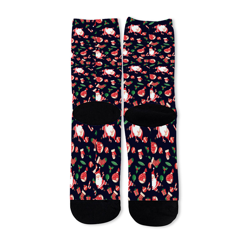 Cute Merry Christmas Pattern Print Long Socks