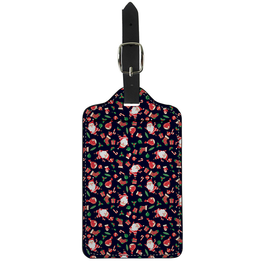 Cute Merry Christmas Pattern Print Luggage Tag