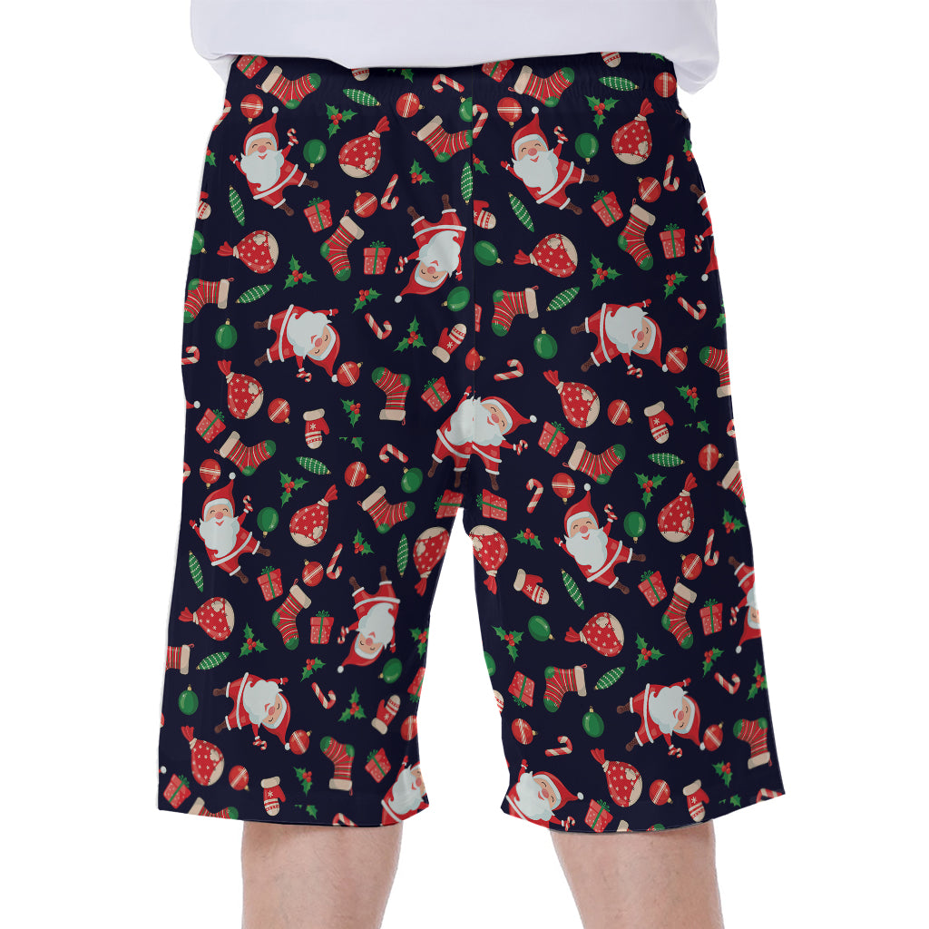 Cute Merry Christmas Pattern Print Men's Beach Shorts
