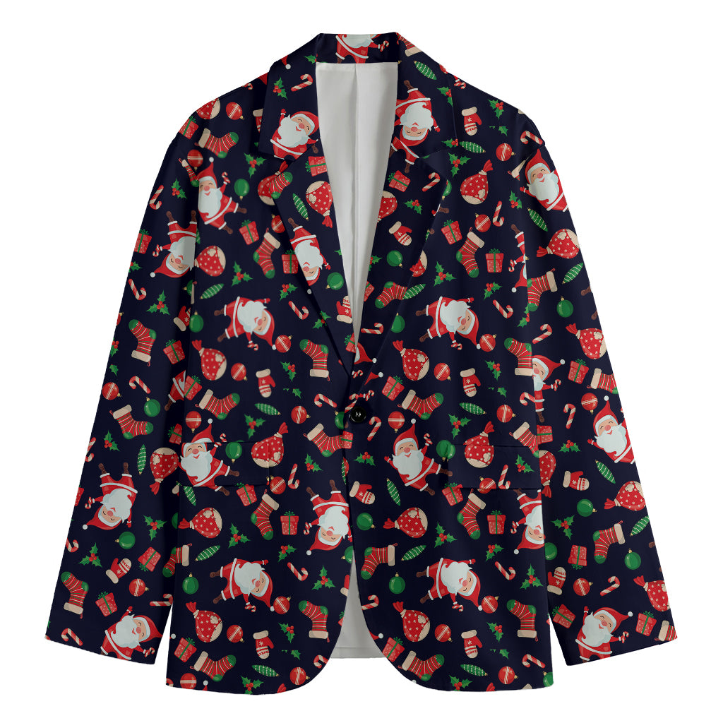 Cute Merry Christmas Pattern Print Men's Blazer