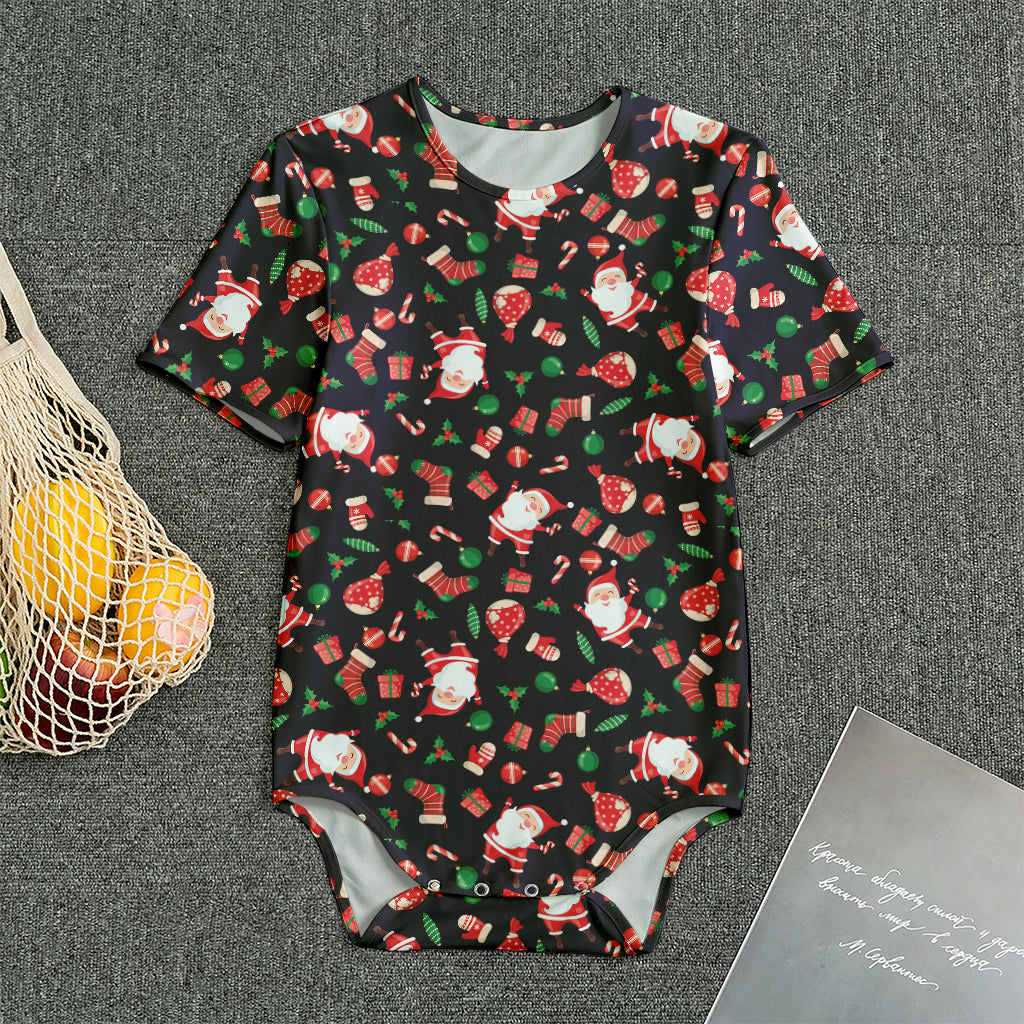 Cute Merry Christmas Pattern Print Men's Bodysuit