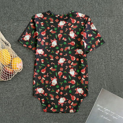 Cute Merry Christmas Pattern Print Men's Bodysuit