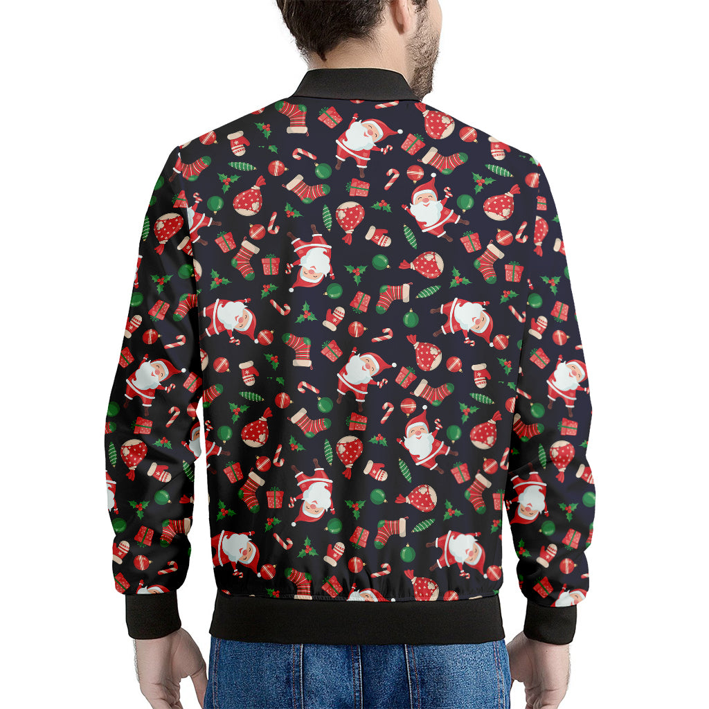 Cute Merry Christmas Pattern Print Men's Bomber Jacket