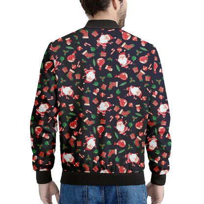 Cute Merry Christmas Pattern Print Men's Bomber Jacket