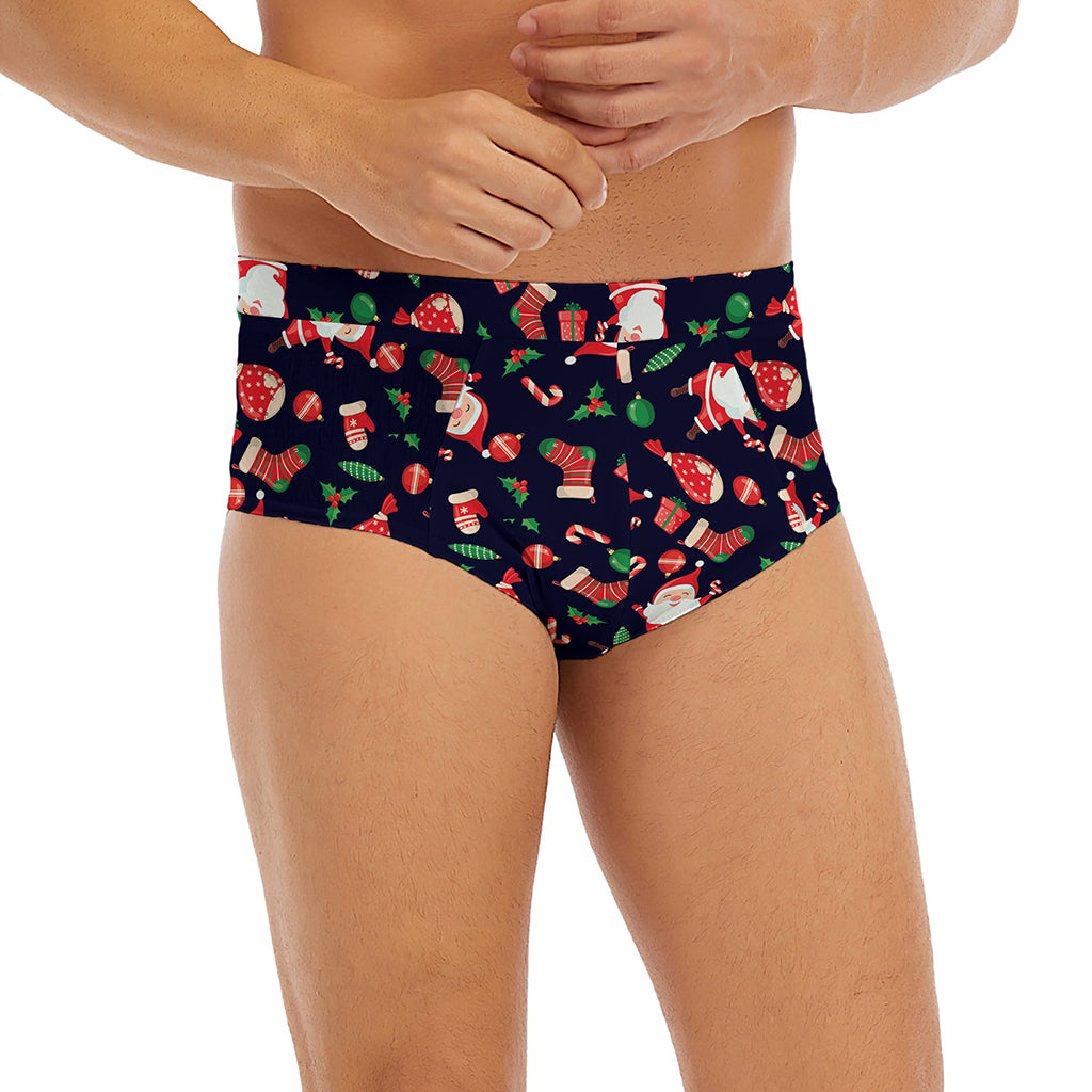 Cute Merry Christmas Pattern Print Men's Briefs