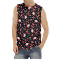 Cute Merry Christmas Pattern Print Men's Fitness Tank Top