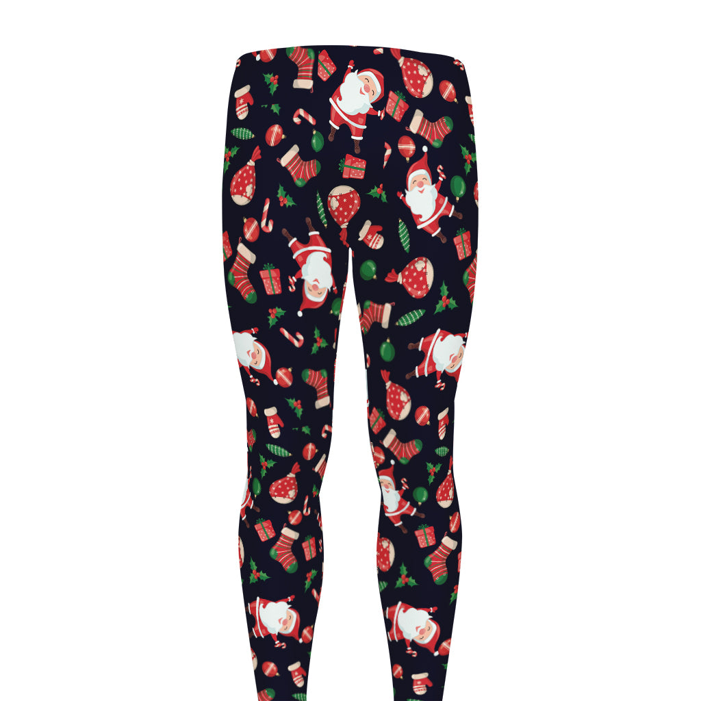 Cute Merry Christmas Pattern Print Men's leggings