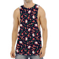 Cute Merry Christmas Pattern Print Men's Muscle Tank Top