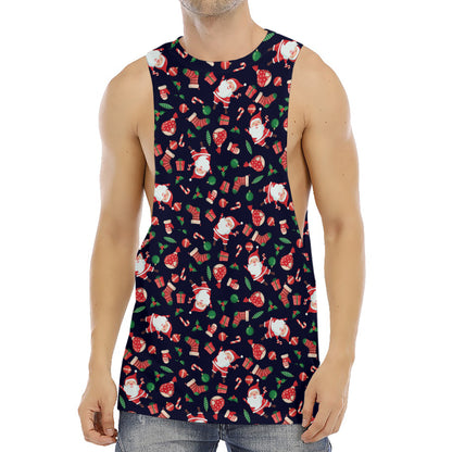 Cute Merry Christmas Pattern Print Men's Muscle Tank Top