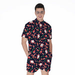 Cute Merry Christmas Pattern Print Men's Rompers