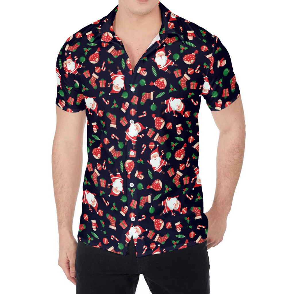 Cute Merry Christmas Pattern Print Men's Shirt