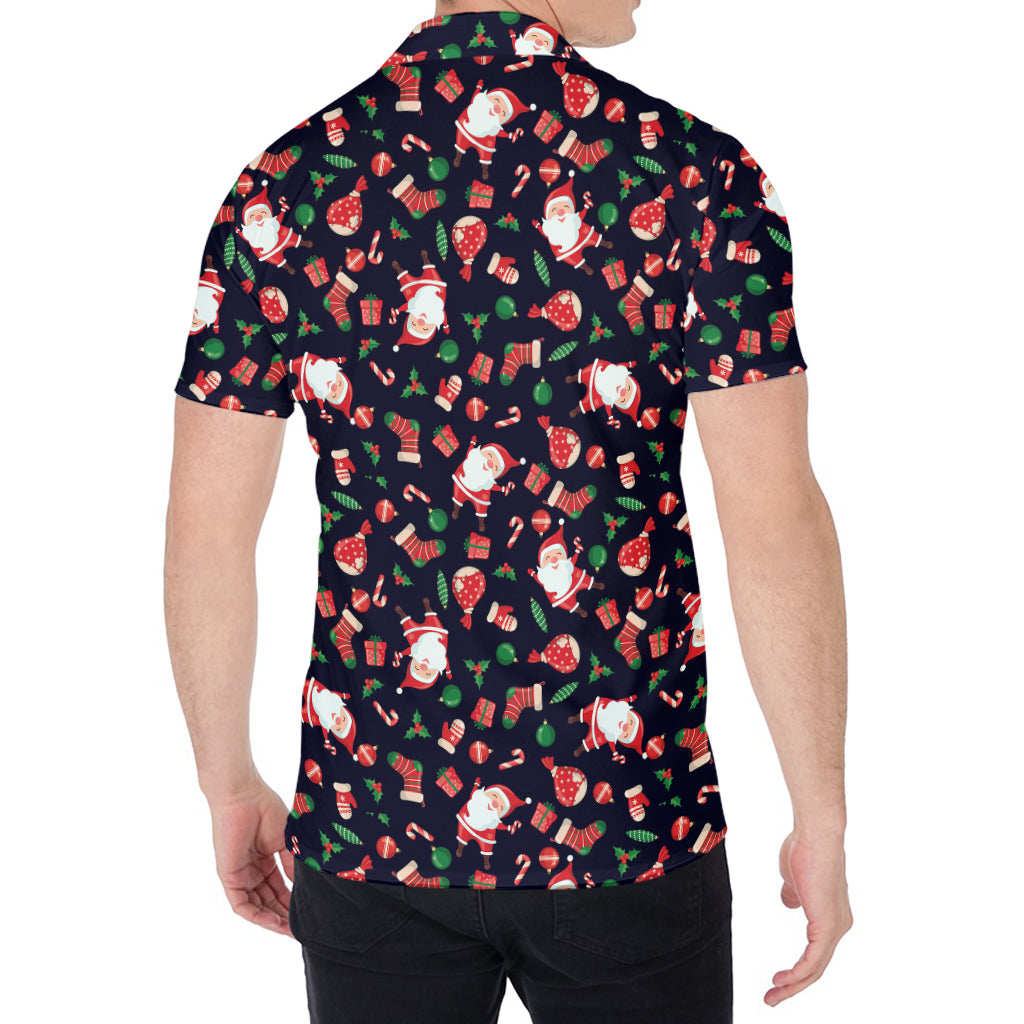 Cute Merry Christmas Pattern Print Men's Shirt