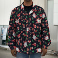 Cute Merry Christmas Pattern Print Men's Shirt Jacket