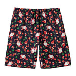 Cute Merry Christmas Pattern Print Men's Swim Trunks