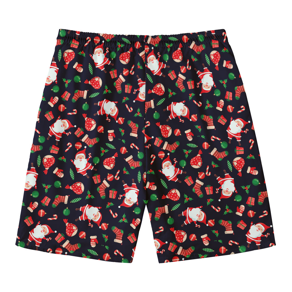 Cute Merry Christmas Pattern Print Men's Swim Trunks