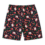 Cute Merry Christmas Pattern Print Men's Swim Trunks