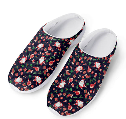 Cute Merry Christmas Pattern Print Mesh Casual Shoes