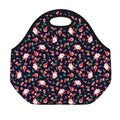 Cute Merry Christmas Pattern Print Neoprene Lunch Bag