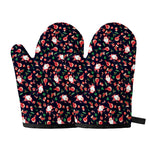 Cute Merry Christmas Pattern Print Oven Mitts