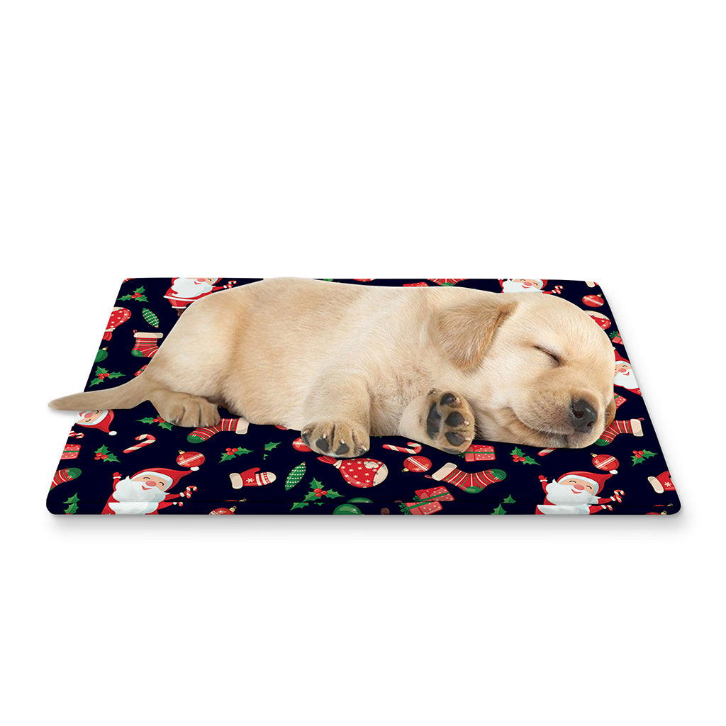 Cute Merry Christmas Pattern Print Pet Cooling Mat Cover