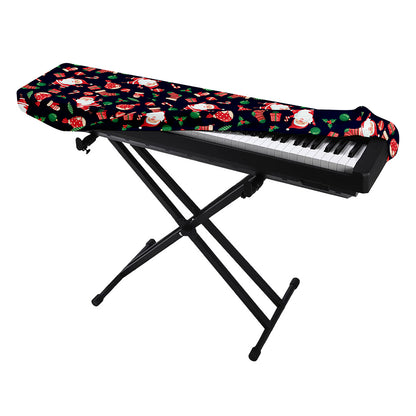 Cute Merry Christmas Pattern Print Piano Keyboard Cover