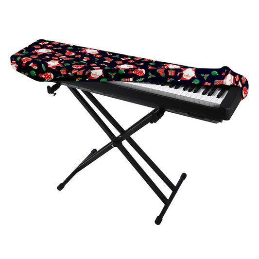 Cute Merry Christmas Pattern Print Piano Keyboard Cover