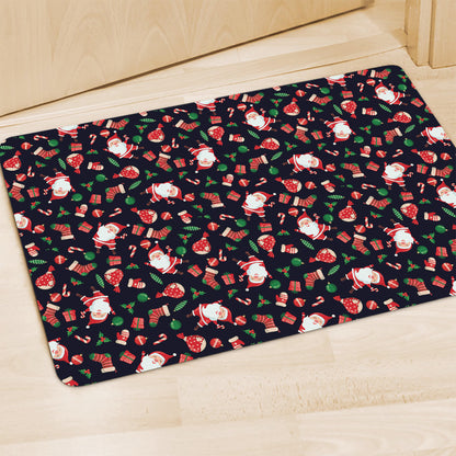 Cute Merry Christmas Pattern Print Polyester Doormat