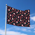 Cute Merry Christmas Pattern Print Polyester Flag