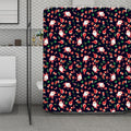 Cute Merry Christmas Pattern Print Polyester Shower Curtain