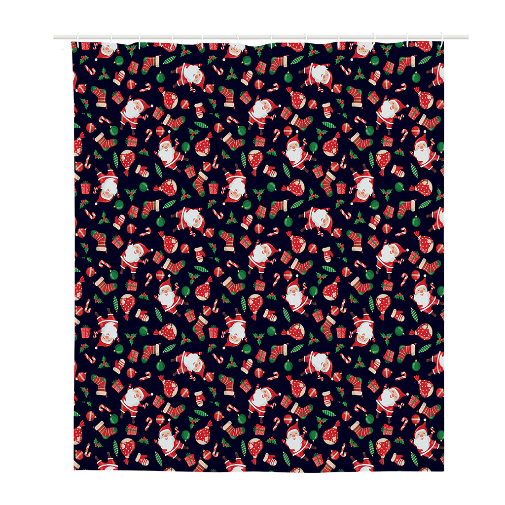 Cute Merry Christmas Pattern Print Polyester Shower Curtain