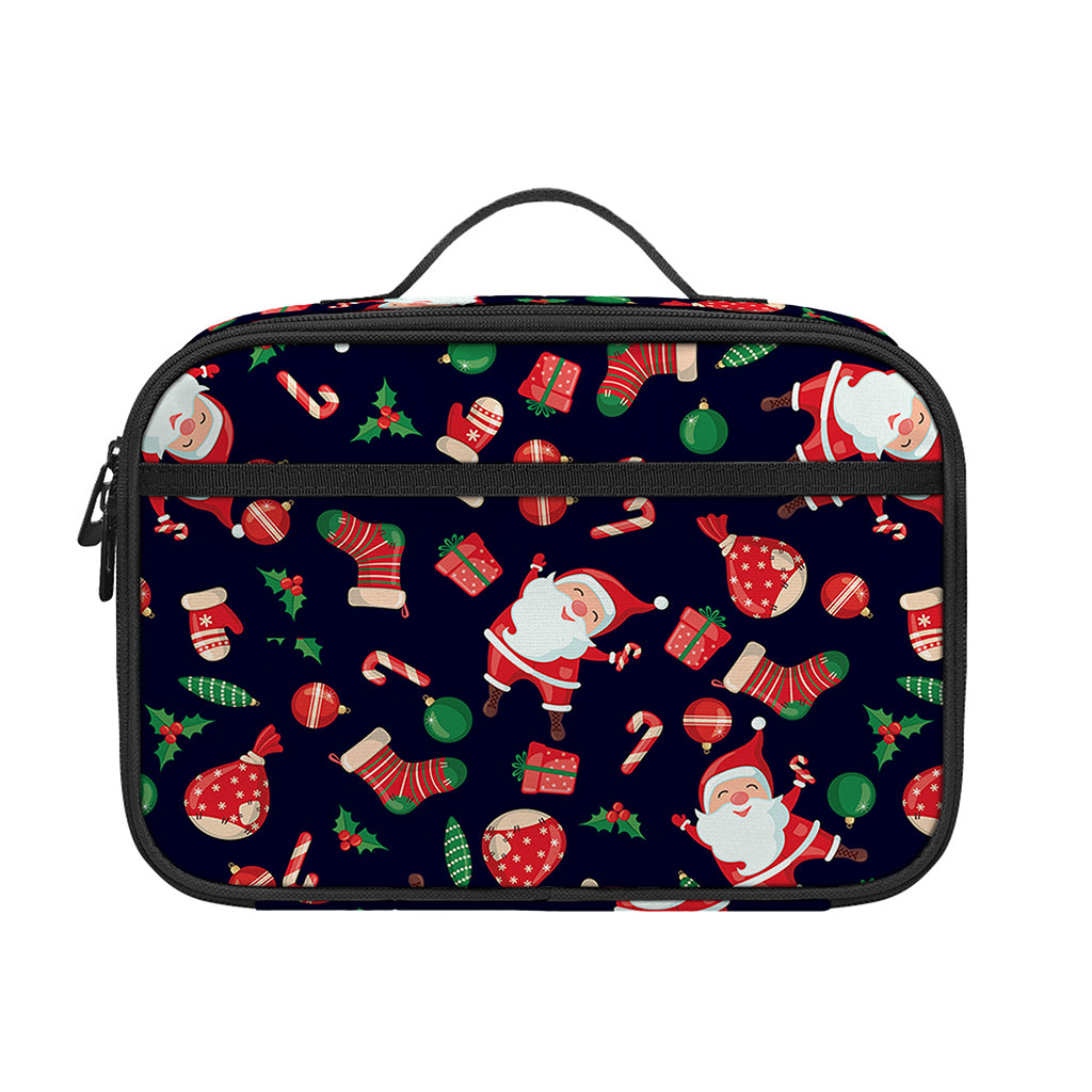 Cute Merry Christmas Pattern Print Portable Lunch Bag