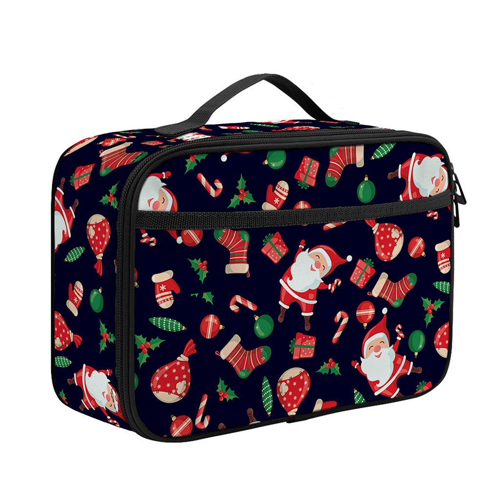 Cute Merry Christmas Pattern Print Portable Lunch Bag