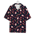 Cute Merry Christmas Pattern Print Rayon Hawaiian Shirt