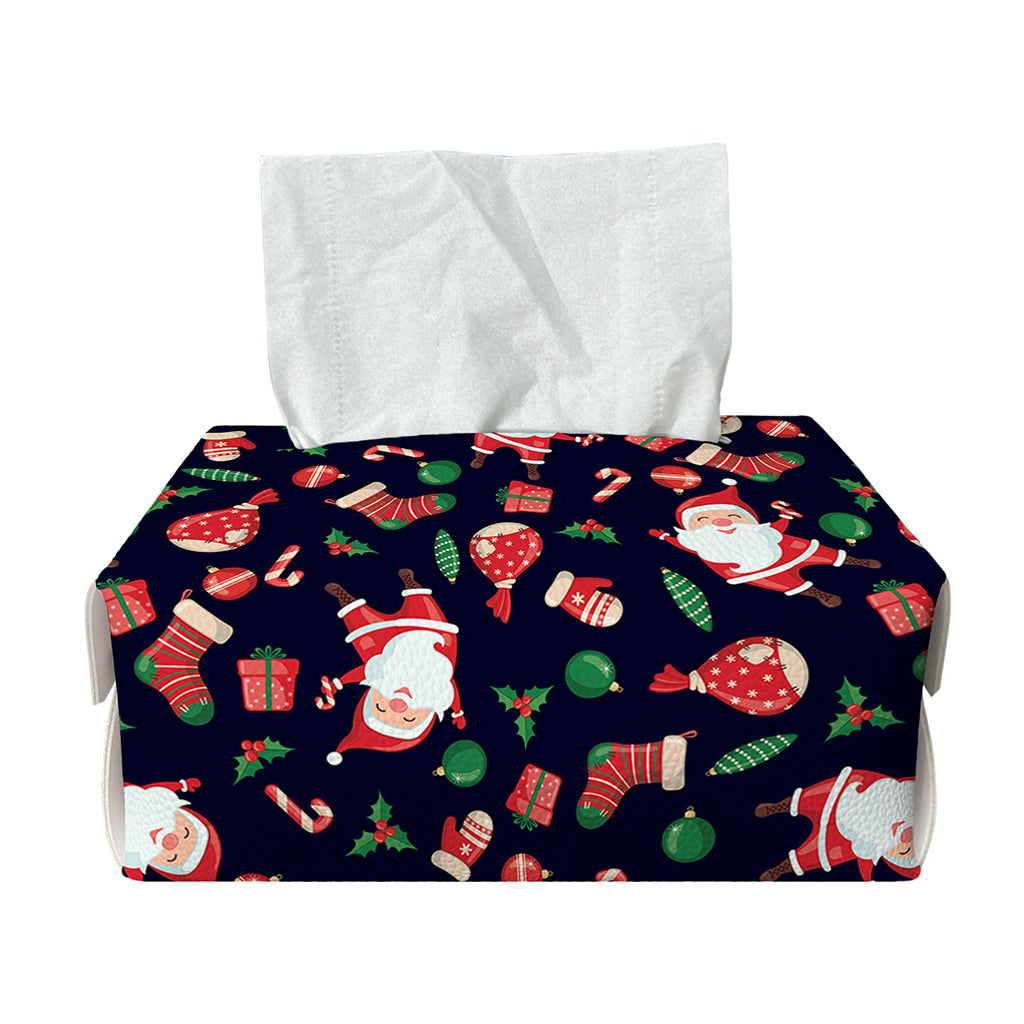 Cute Merry Christmas Pattern Print Rectangle Tissue Box Cover
