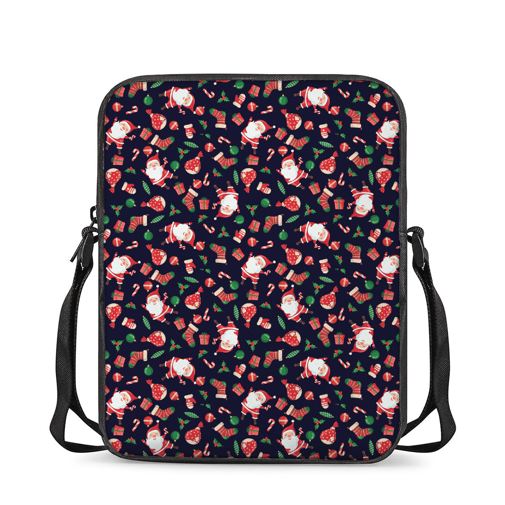 Cute Merry Christmas Pattern Print Rectangular Crossbody Bag
