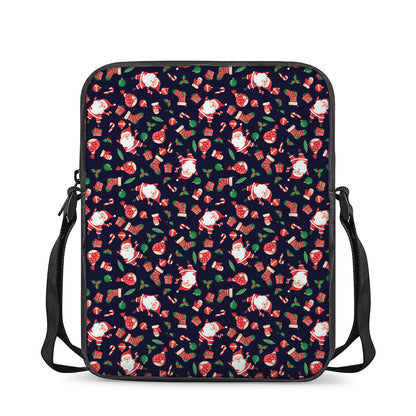 Cute Merry Christmas Pattern Print Rectangular Crossbody Bag
