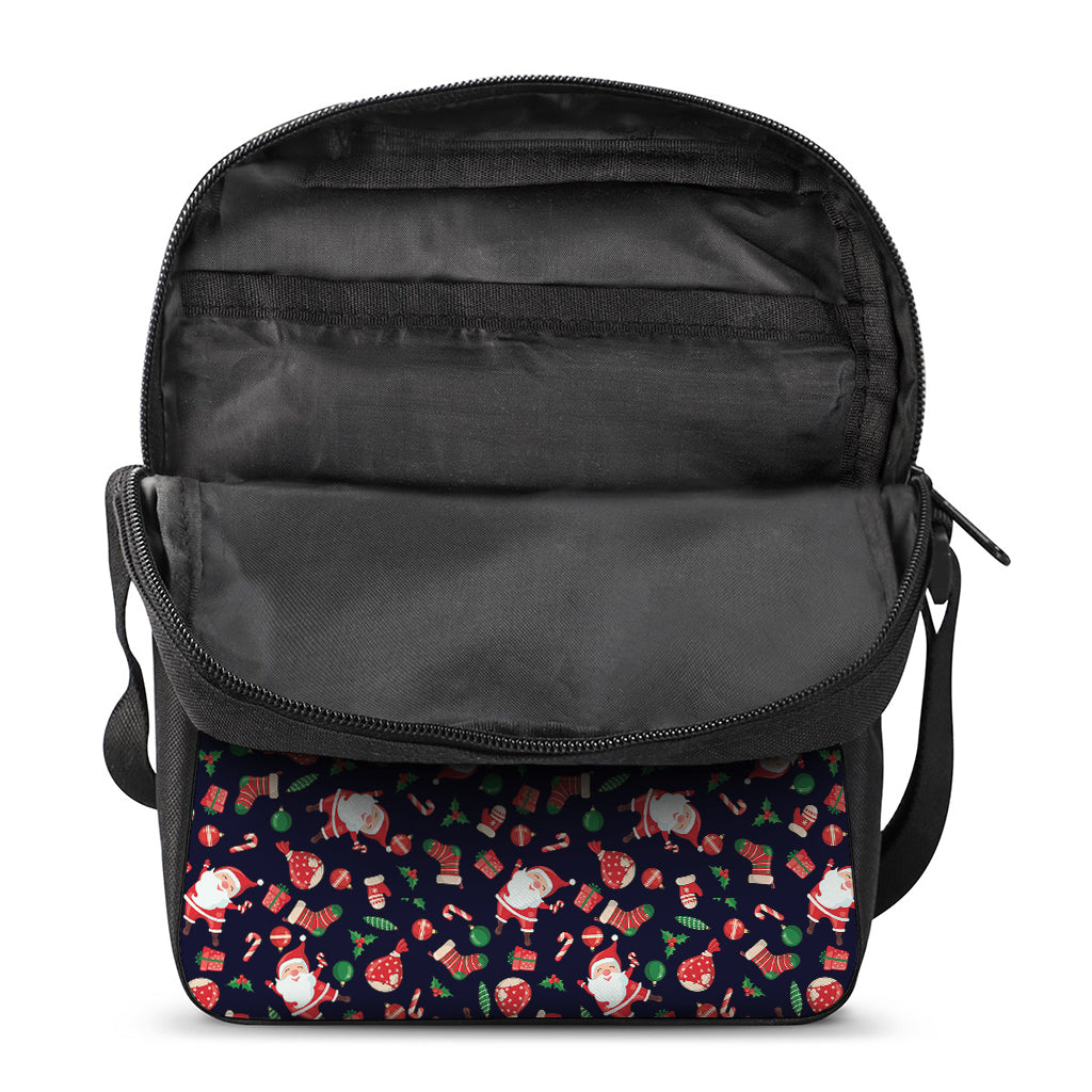Cute Merry Christmas Pattern Print Rectangular Crossbody Bag
