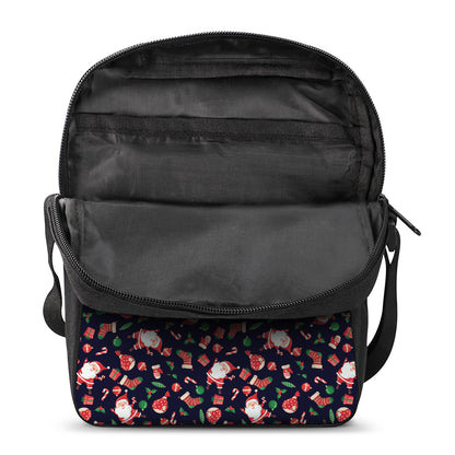 Cute Merry Christmas Pattern Print Rectangular Crossbody Bag
