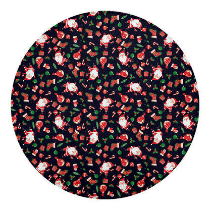 Cute Merry Christmas Pattern Print Round Blanket