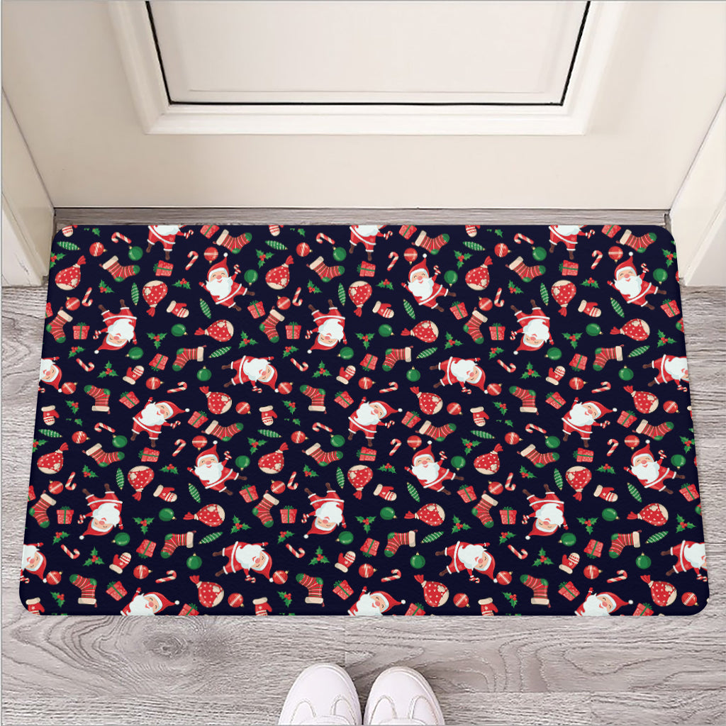 Cute Merry Christmas Pattern Print Rubber Doormat