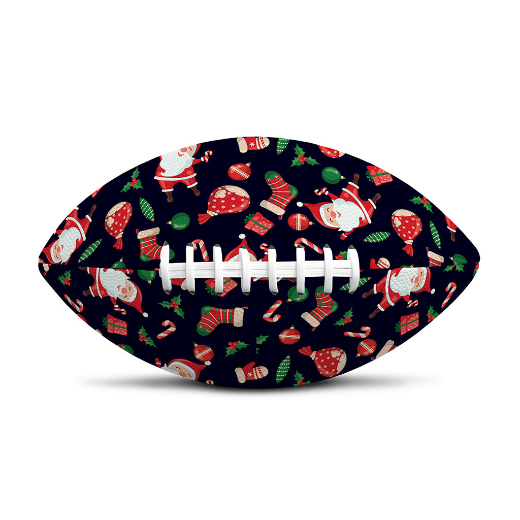Cute Merry Christmas Pattern Print Rugby Ball