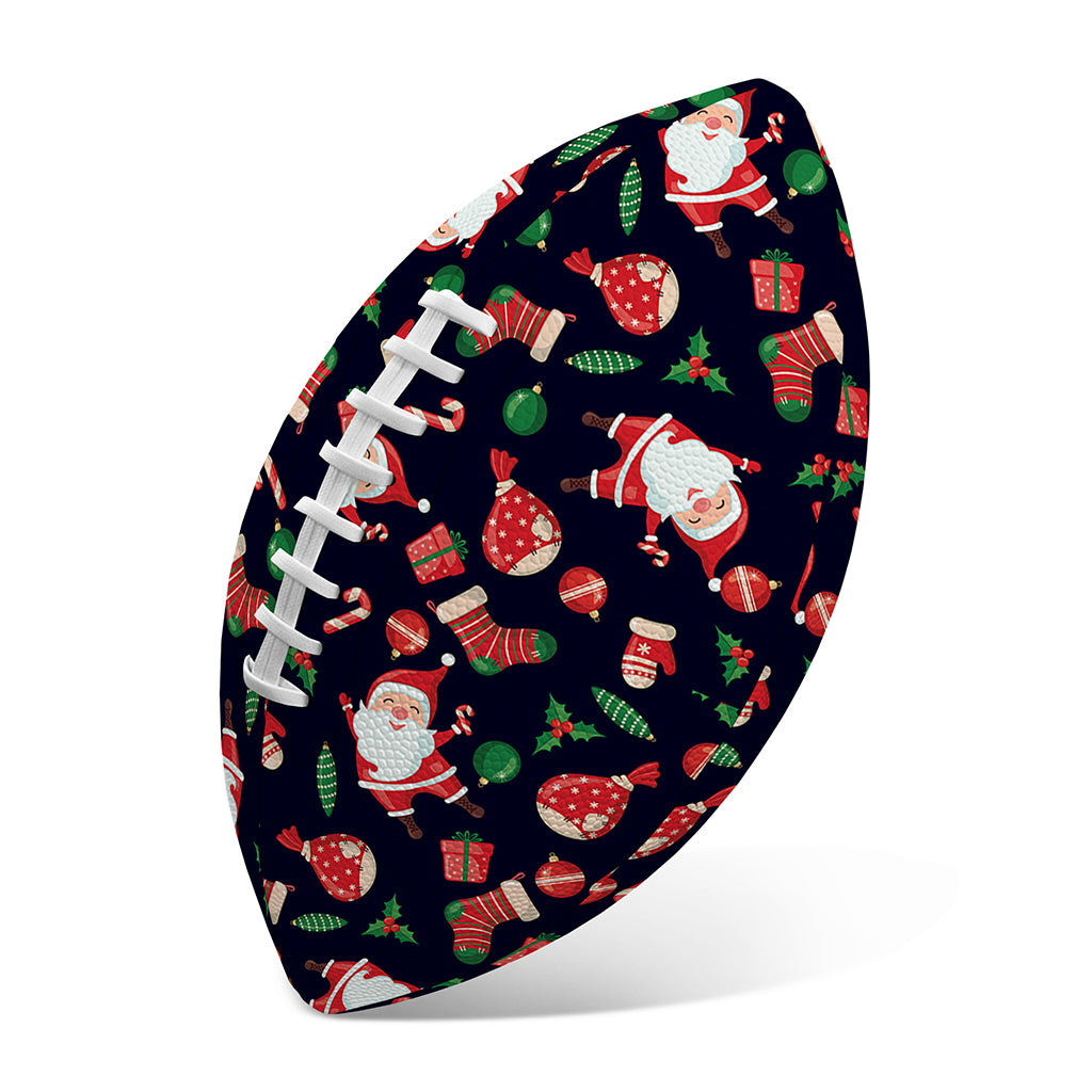 Cute Merry Christmas Pattern Print Rugby Ball