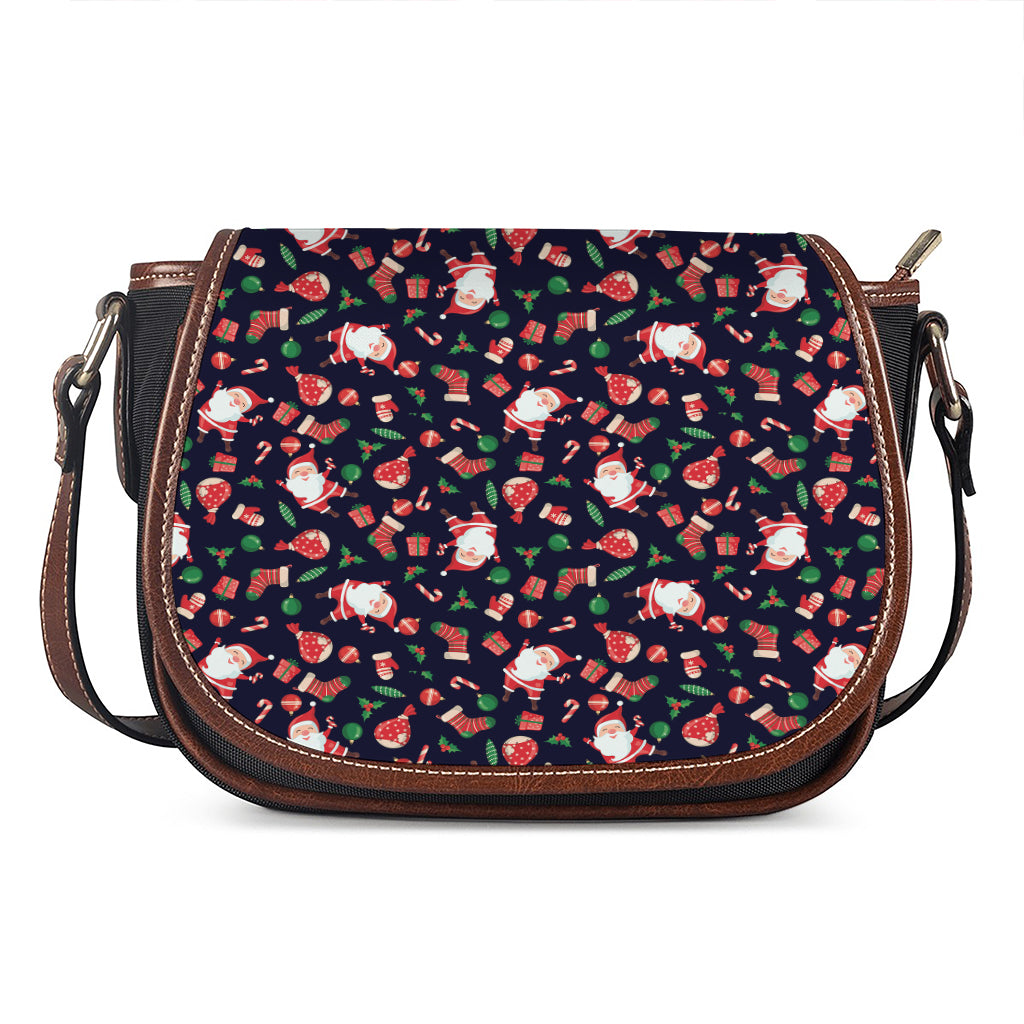 Cute Merry Christmas Pattern Print Saddle Bag