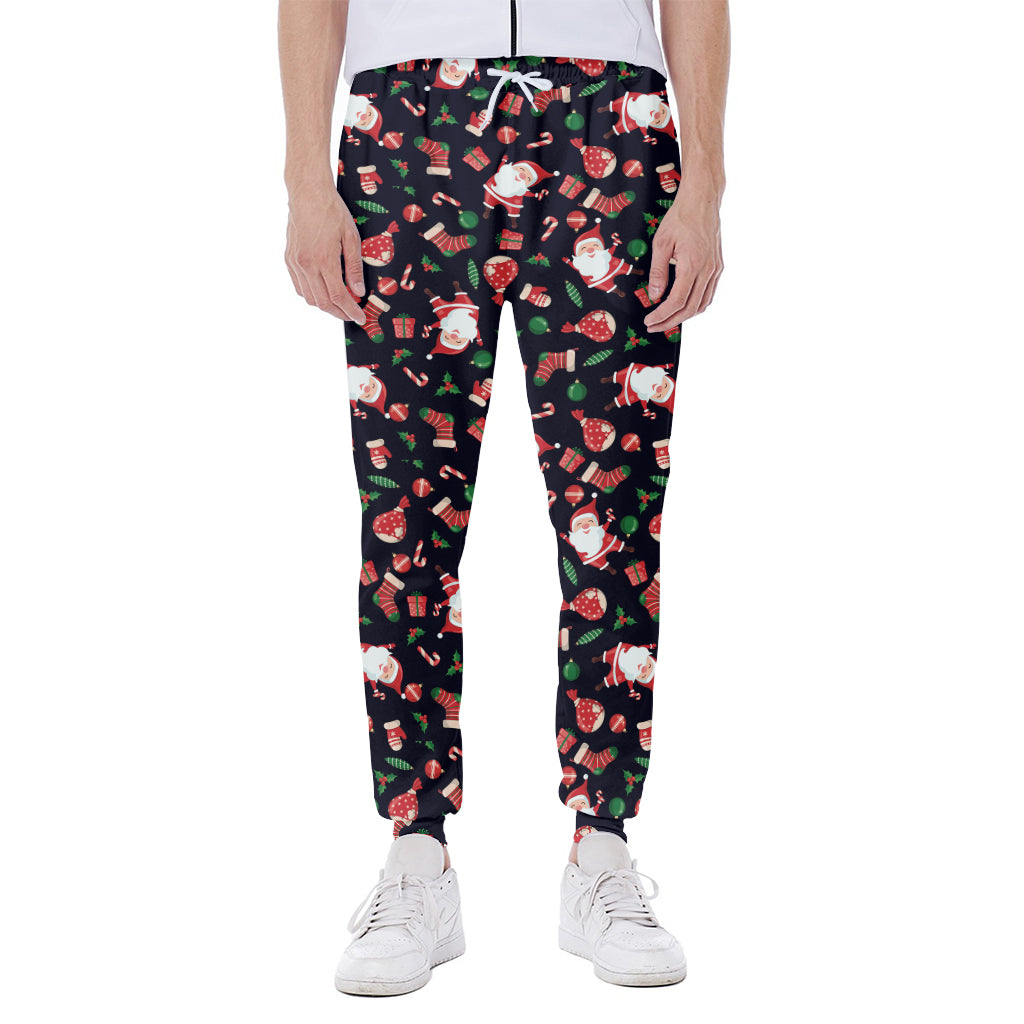 Cute Merry Christmas Pattern Print Scuba Joggers