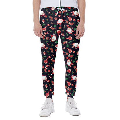 Cute Merry Christmas Pattern Print Scuba Joggers