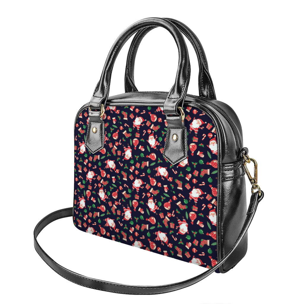 Cute Merry Christmas Pattern Print Shoulder Handbag