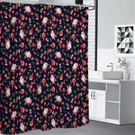 Cute Merry Christmas Pattern Print Shower Curtain