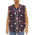 Cute Merry Christmas Pattern Print Sleeveless Baseball Jersey